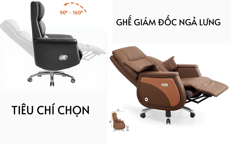 6 tiêu chí để chọn ghế giám đốc ngả lưng đúng cách và chuẩn