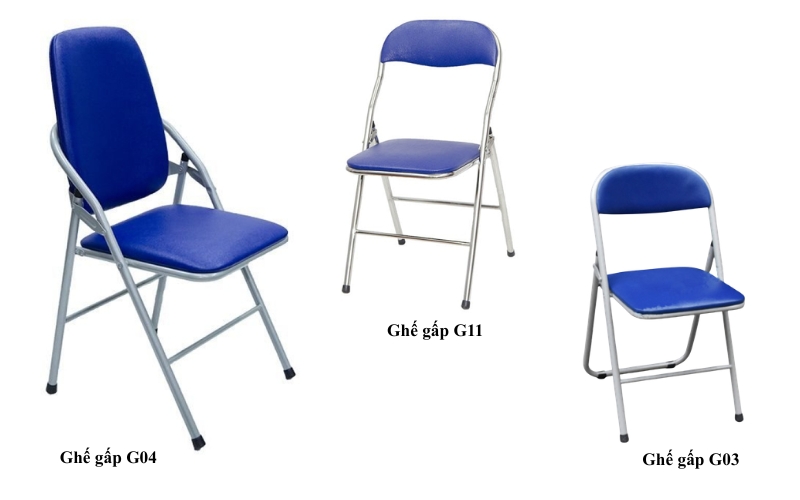 Ghế gấp xếp màu xanh dương 